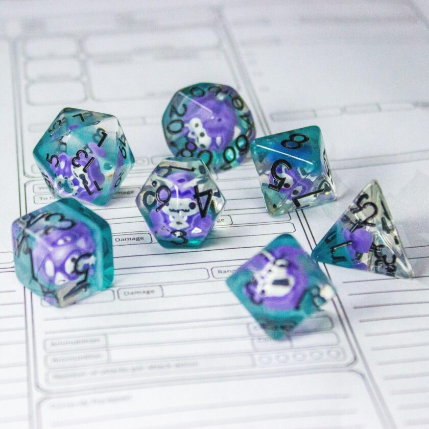 Purple Grim Reaper Dice Set - Image 9