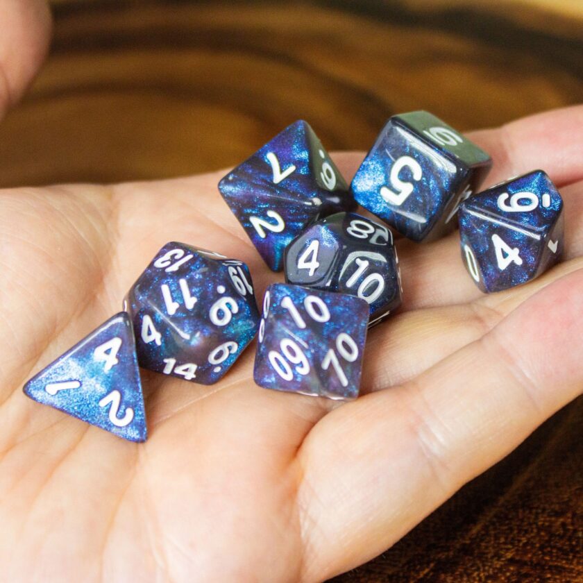 Blue Navy Shimmer Dice - Image 2