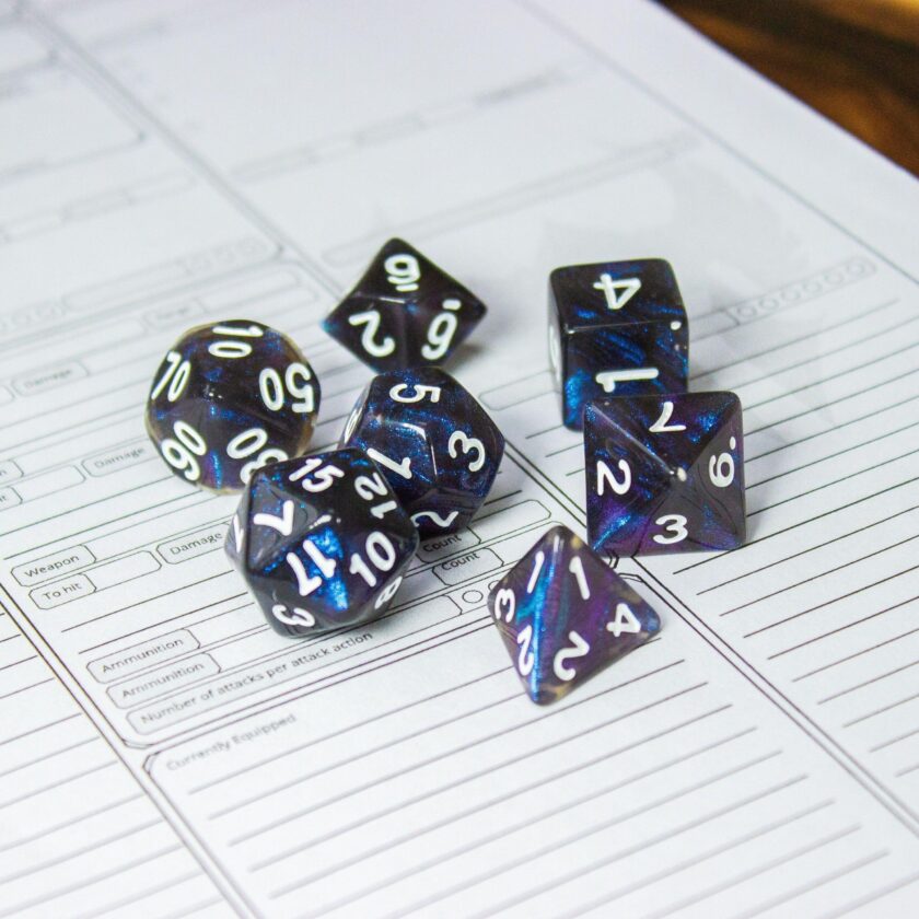 Blue Navy Shimmer Dice - Image 5