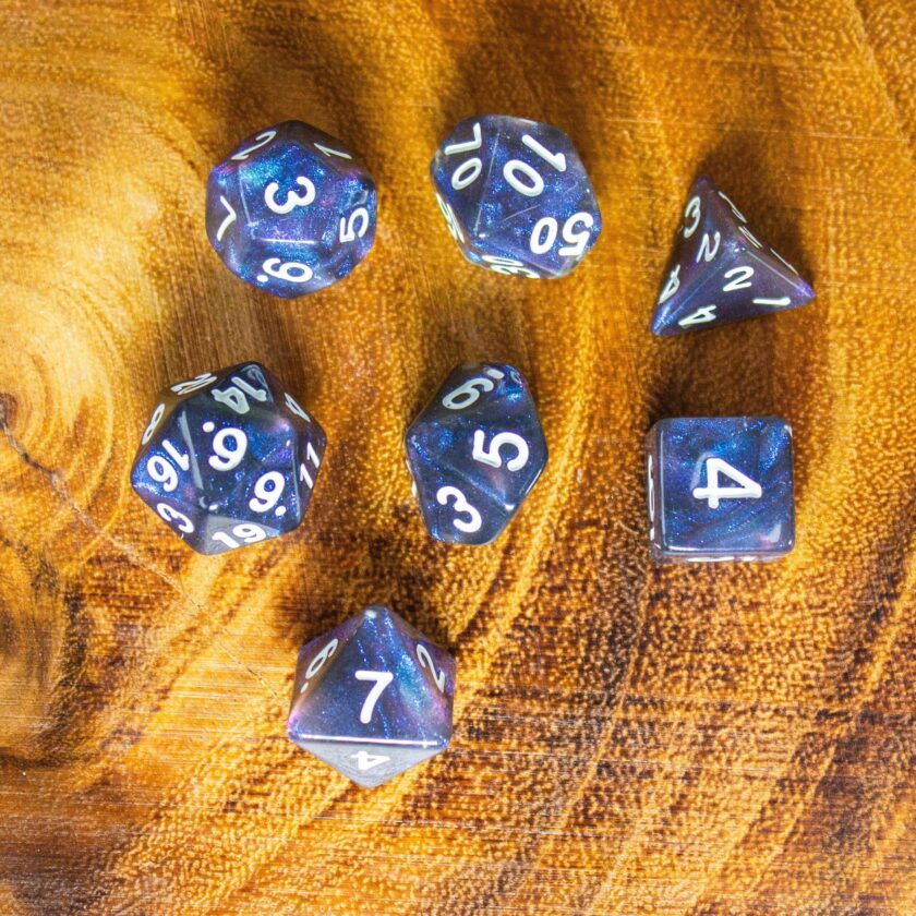 Blue Navy Shimmer Dice - Image 3