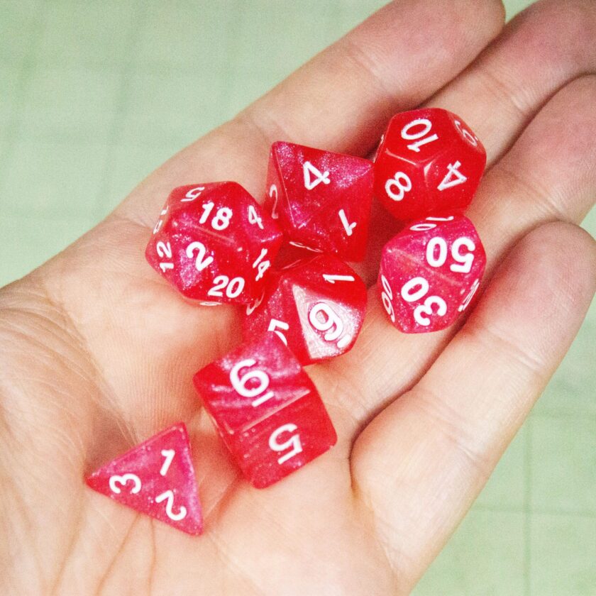 Pink Orchid Shimmer Dice - Image 4