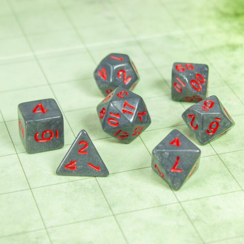 Grey Dice with Red Numbers - Image 5