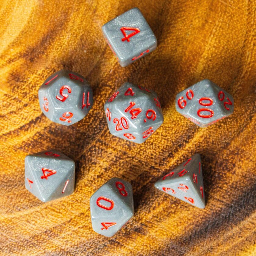 Grey Dice with Red Numbers - Image 3