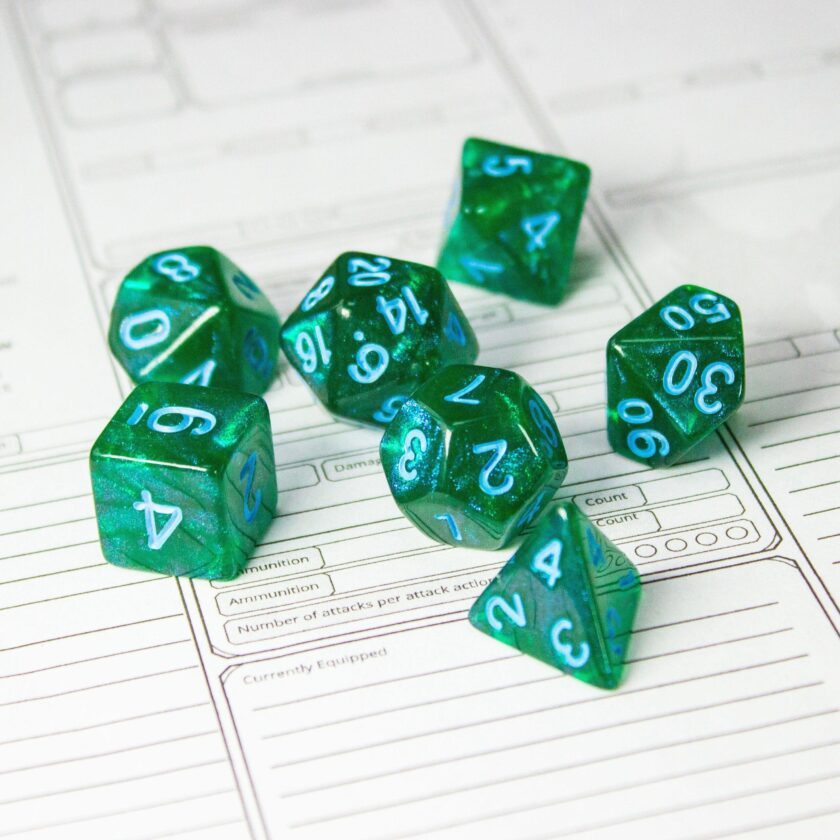 Moss Shimmer Dice Set - Image 5