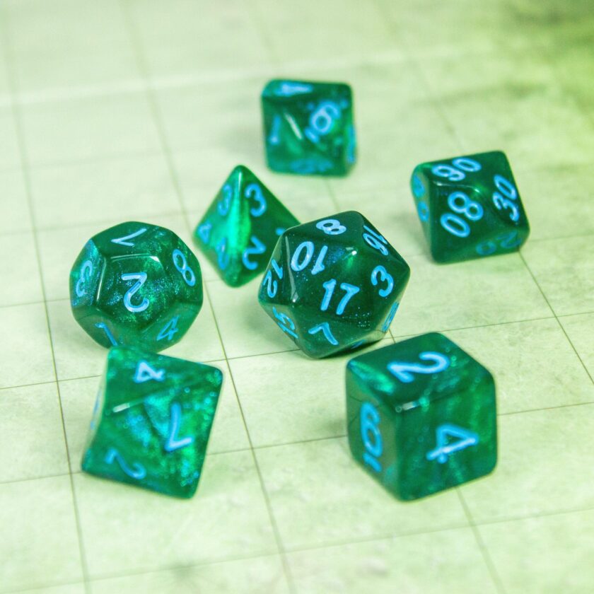 Moss Shimmer Dice Set - Image 4