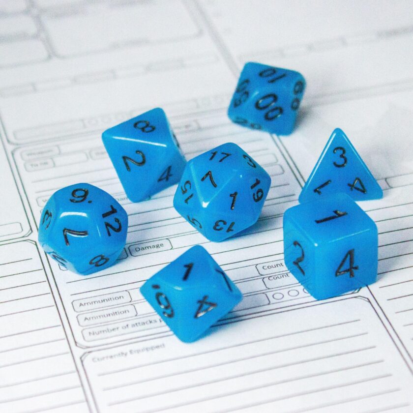 Blue Glow In The Dark Dice - Image 5