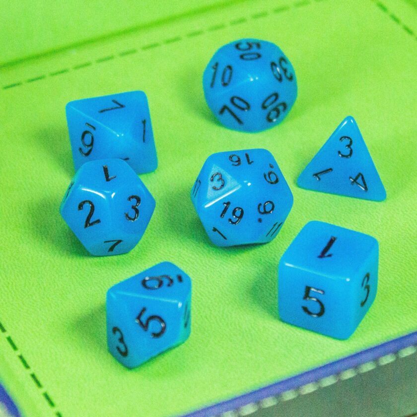 Blue Glow In The Dark Dice - Image 2