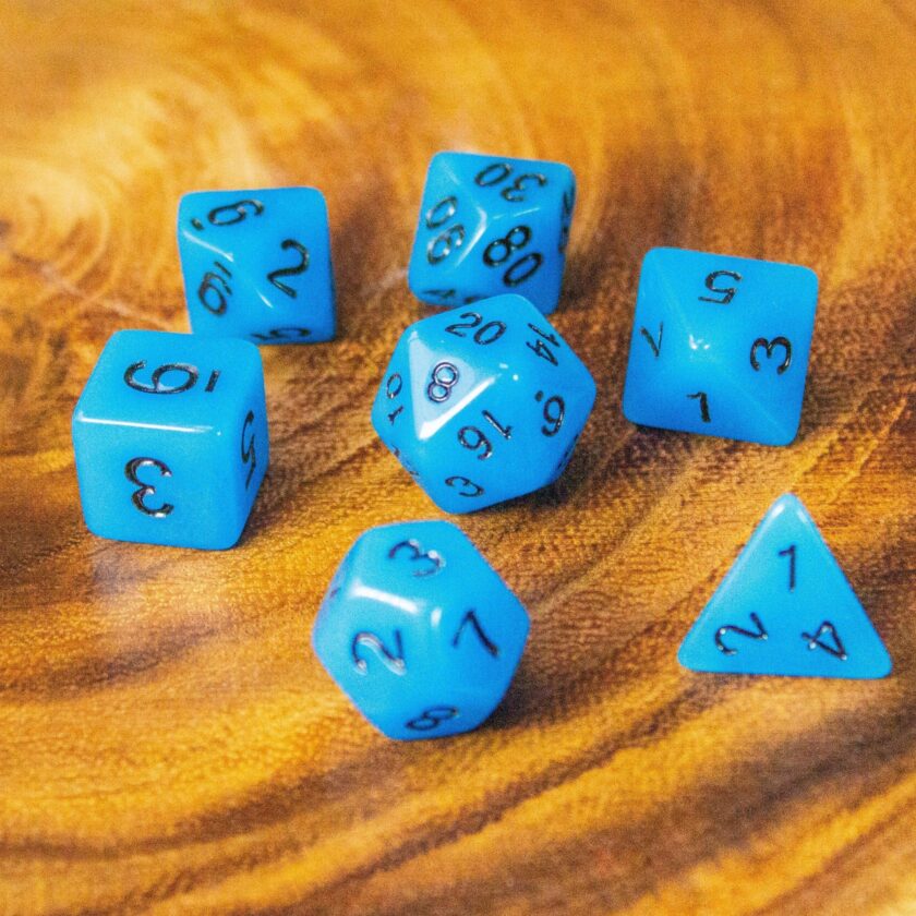 Blue Glow In The Dark Dice - Image 3