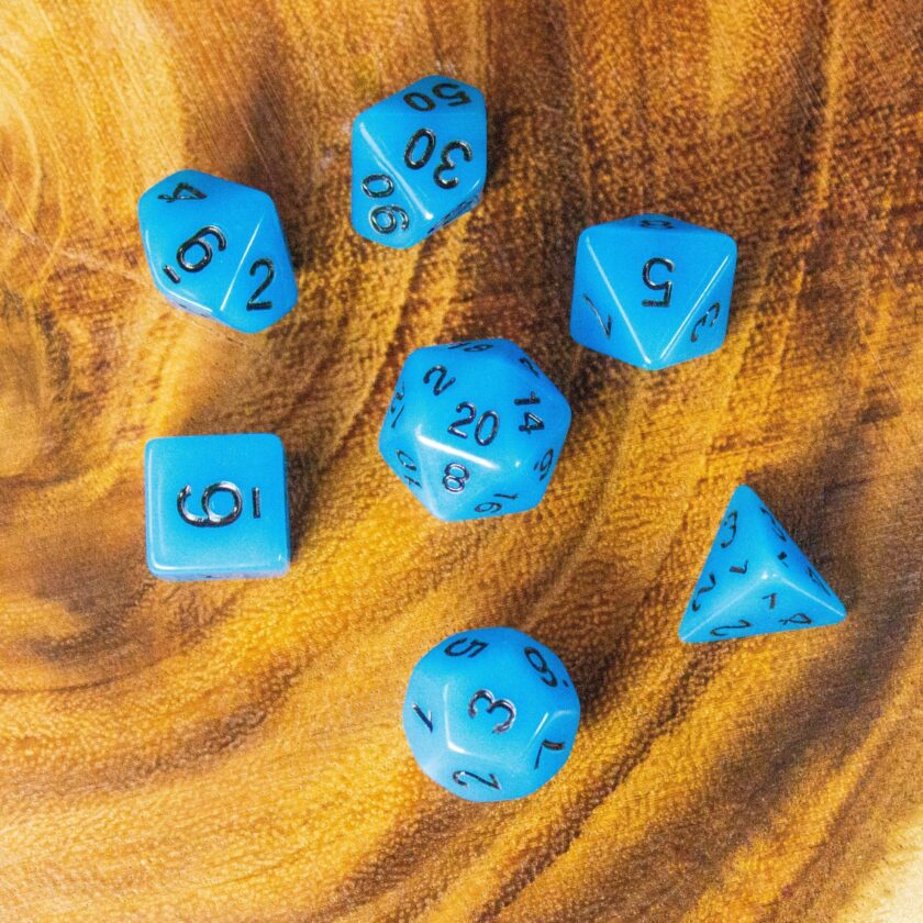 Blue Glow In The Dark Dice - Image 4