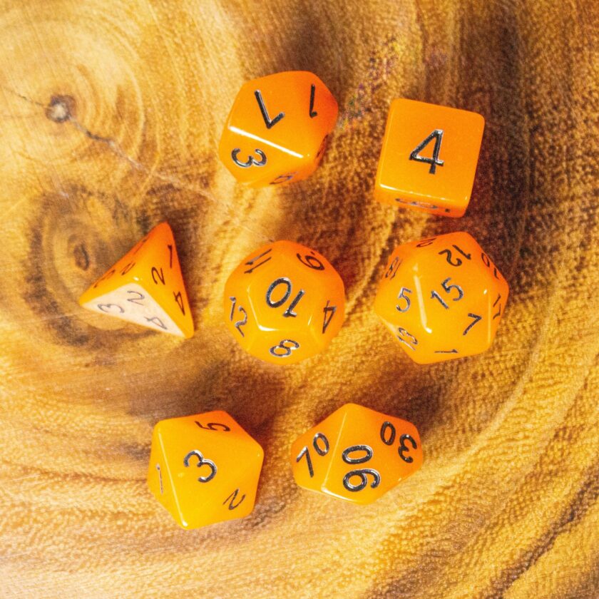 Orange Glow In The Dark Dice - Image 4