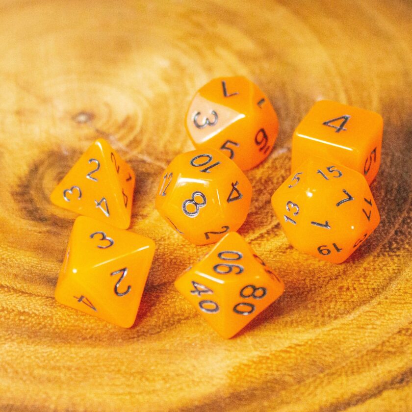 Orange Glow In The Dark Dice - Image 3