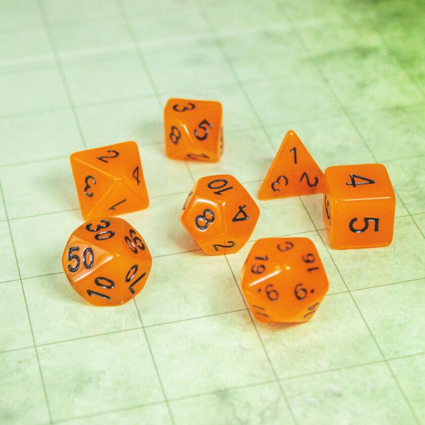 Orange Glow In The Dark Dice - Image 8