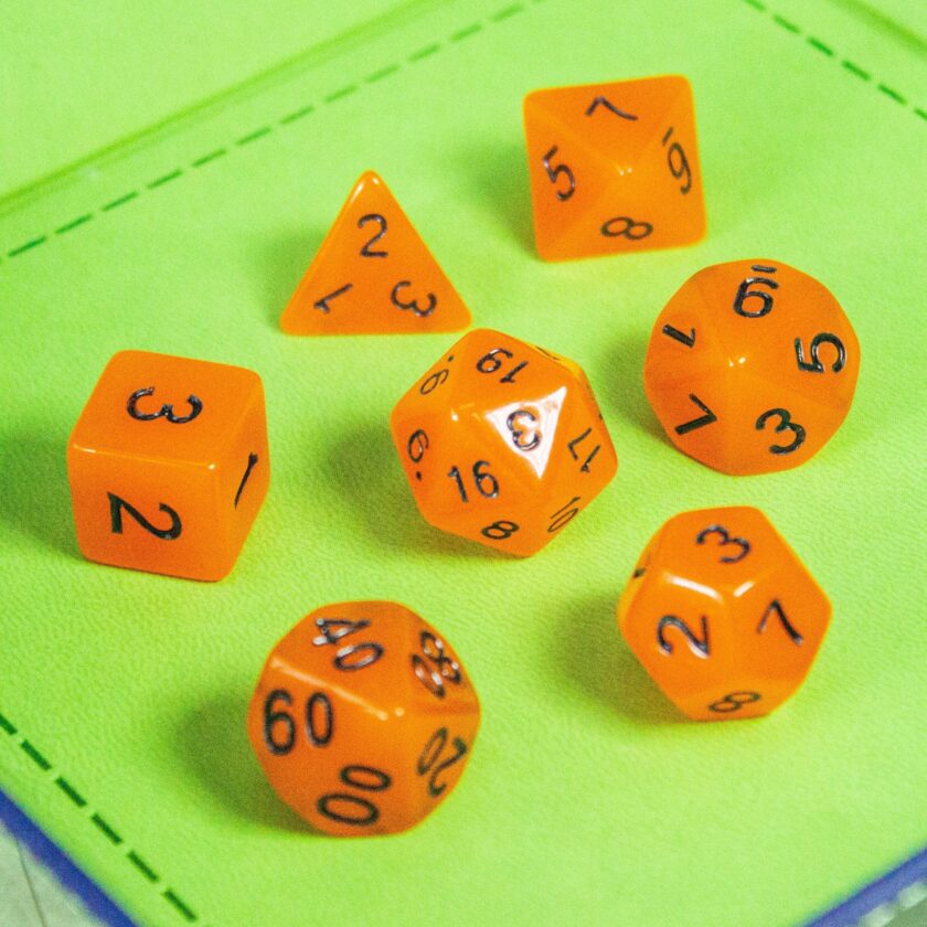 Orange Glow In The Dark Dice - Image 6