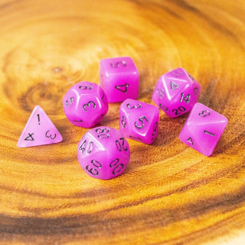 Purple Glow In The Dark Dice - Image 2