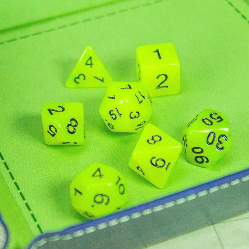 Yellow Glow In The Dark Dice - Image 2