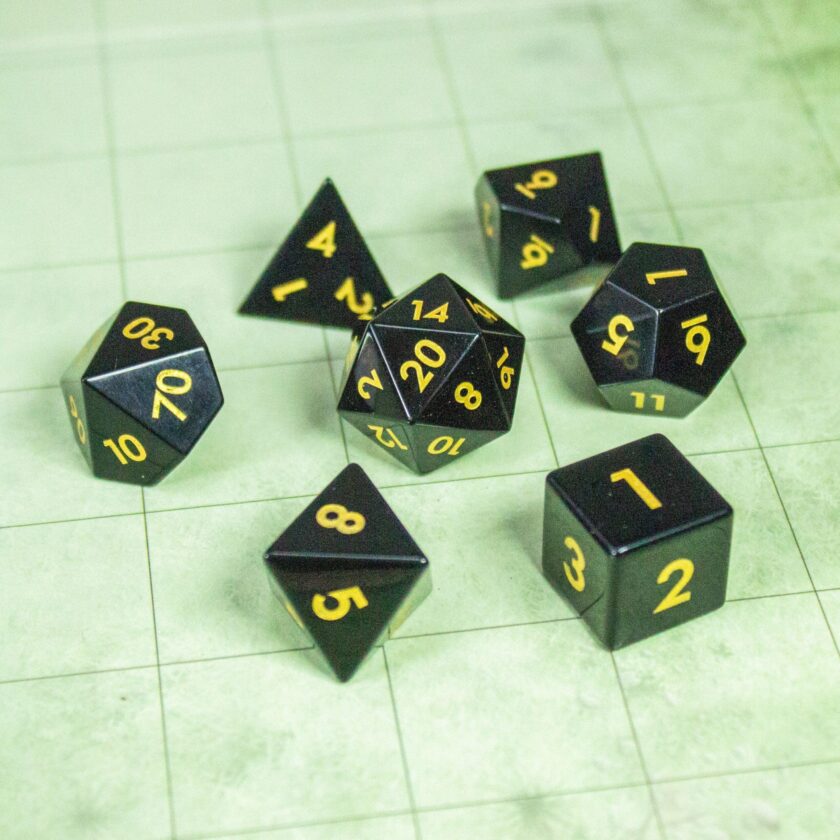 Black Obsidian Crystal Dice Set - Image 4