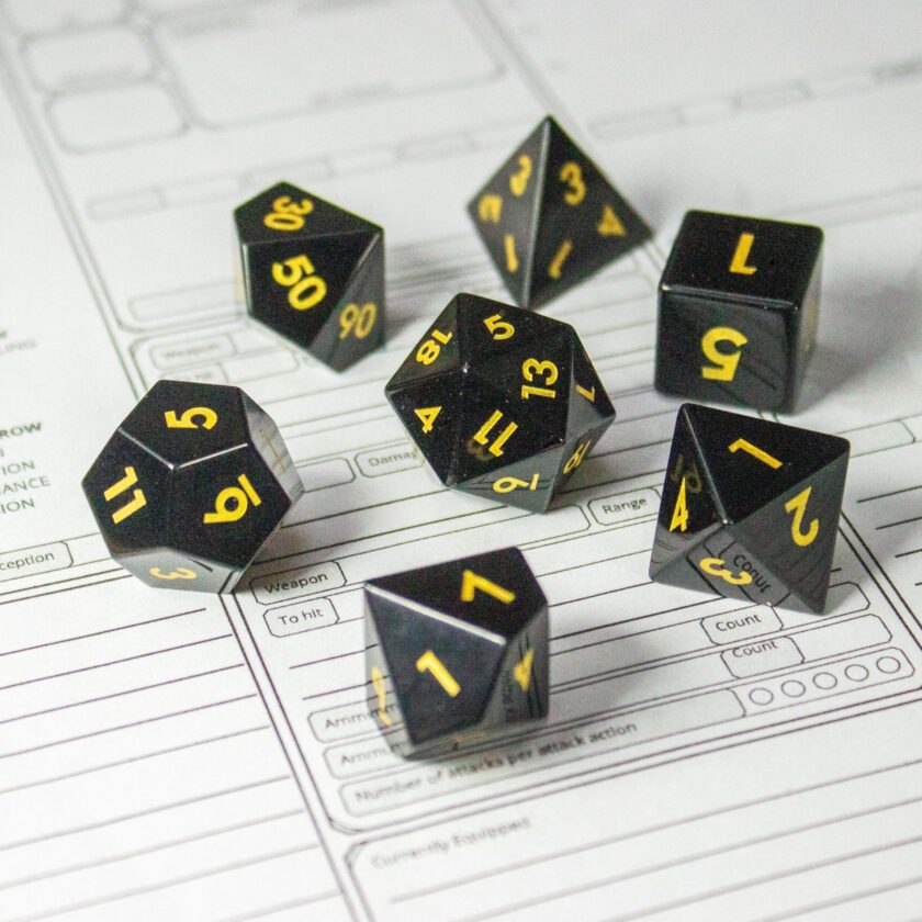 Black Obsidian Crystal Dice Set - Image 6