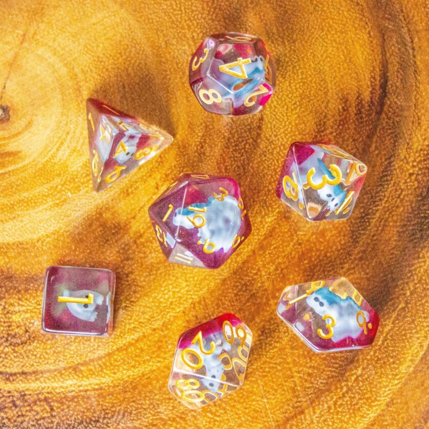 Blue Dinosaurs Filled Dice Set - Image 4