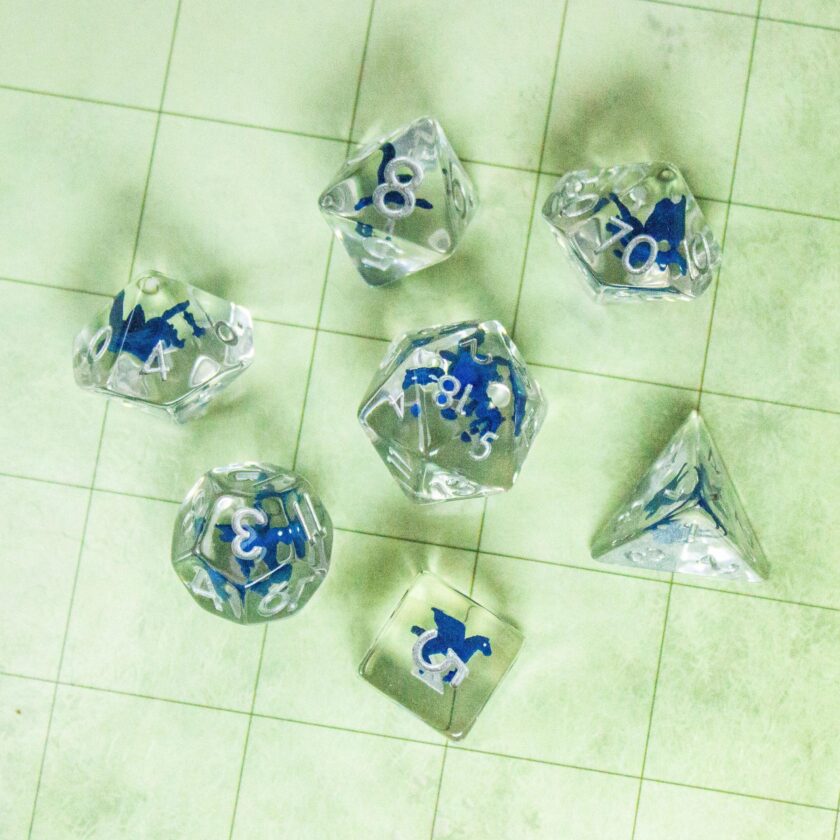 Pegasus Blue Dice Set - Image 5