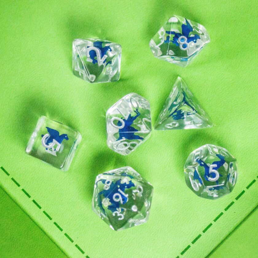 Pegasus Blue Dice Set - Image 7