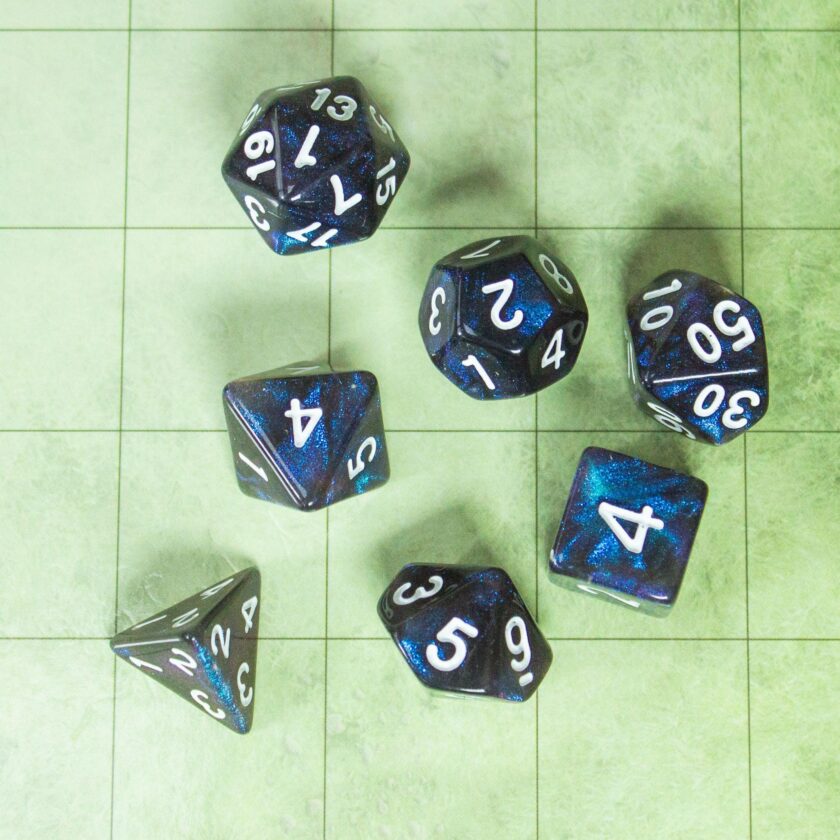 Blue Navy Shimmer Dice