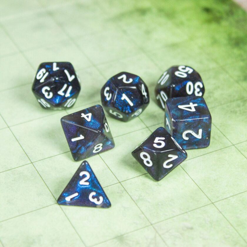 Blue Navy Shimmer Dice - Image 4