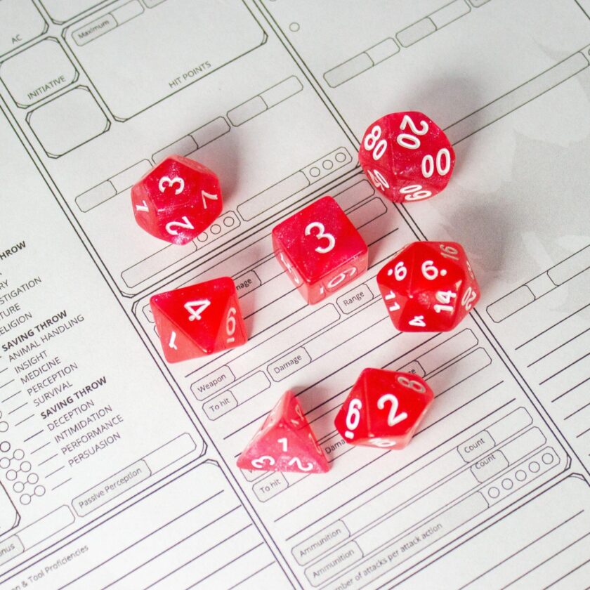 Pink Orchid Shimmer Dice