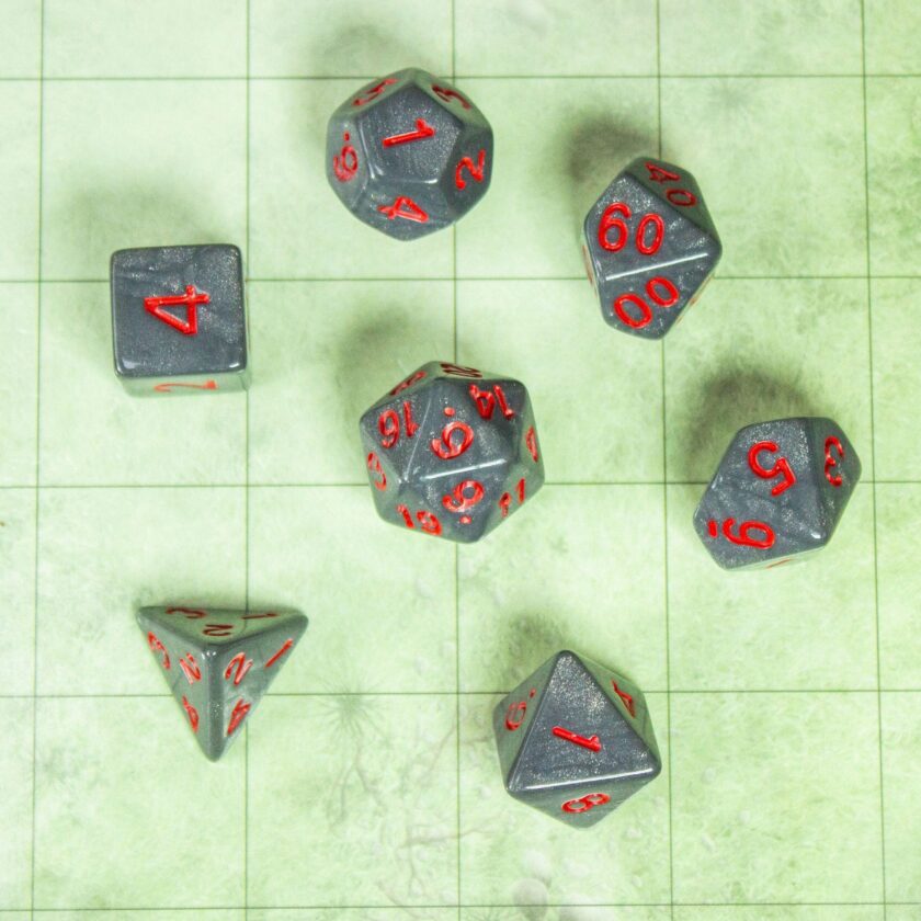 Grey Dice with Red Numbers - Image 6