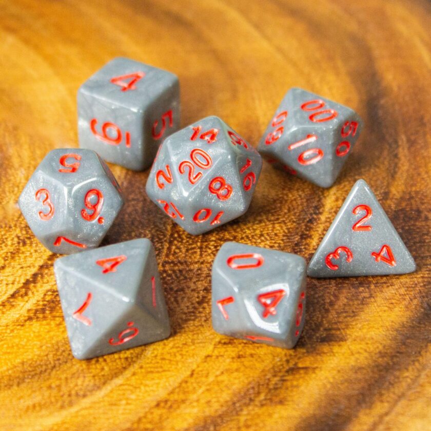 Grey Dice with Red Numbers - Image 4