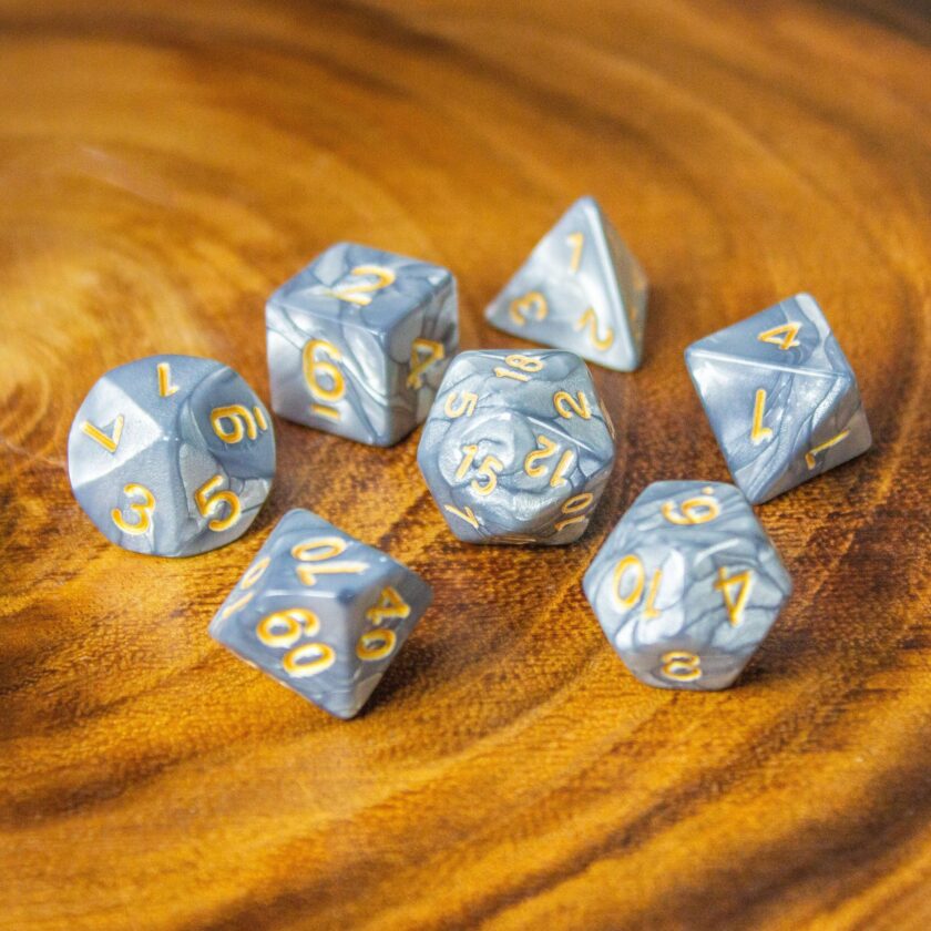 Pearl Silver Dice Set - Image 5