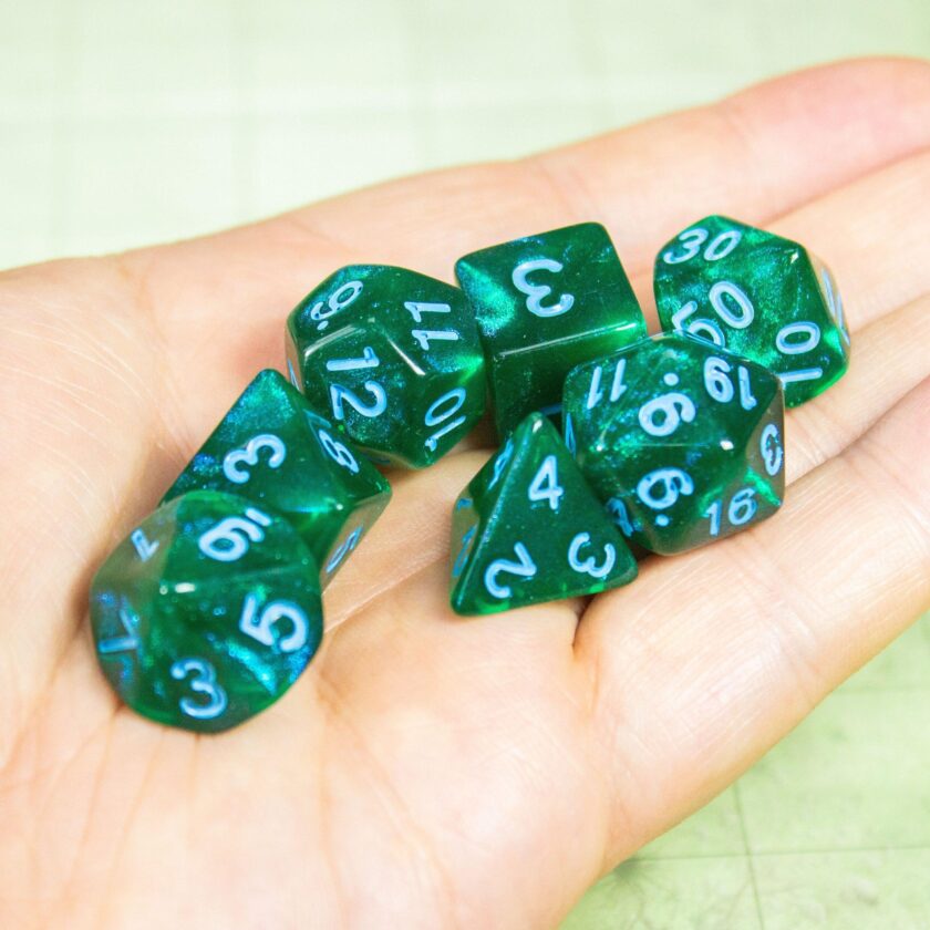 Moss Shimmer Dice Set - Image 6