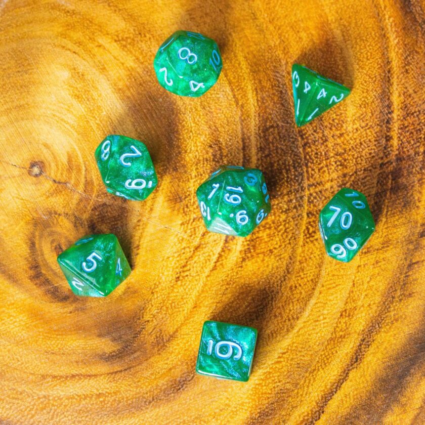 Moss Shimmer Dice Set - Image 3