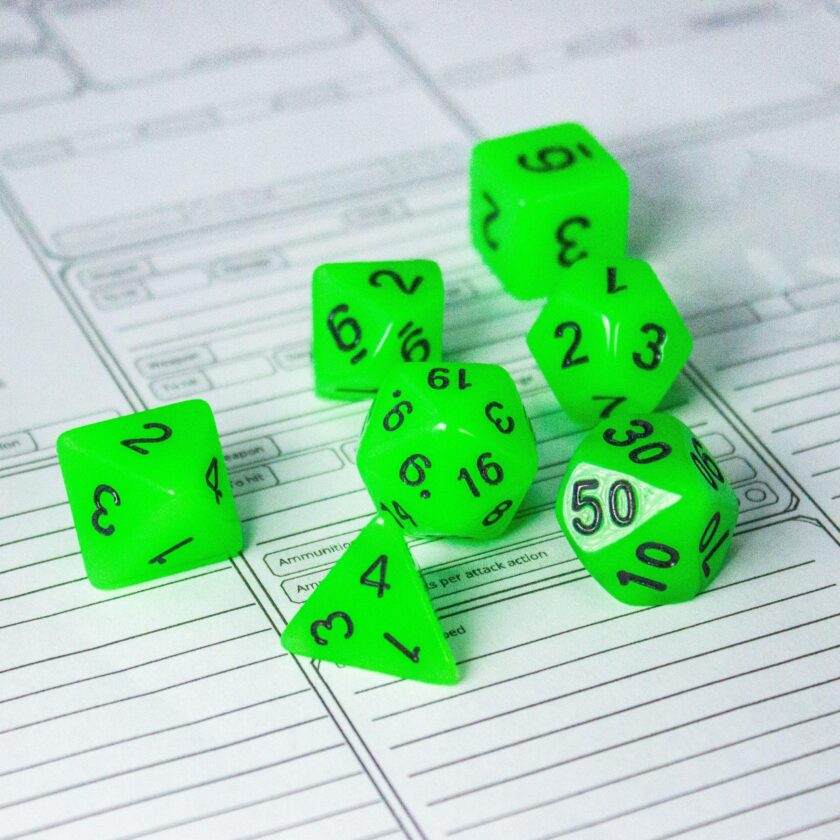 Green Glow In The Dark Dice - Image 4