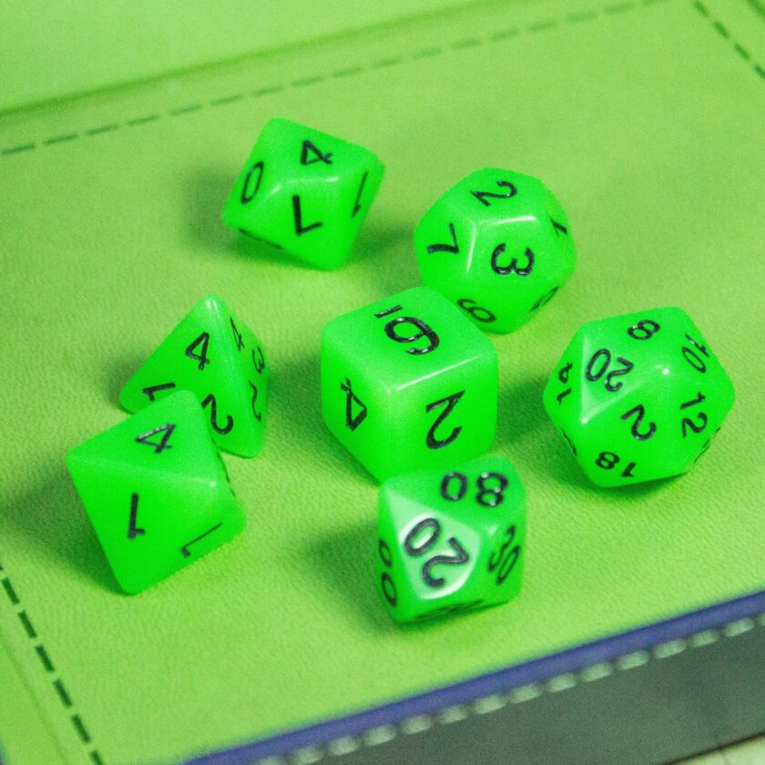 Green Glow In The Dark Dice - Image 3