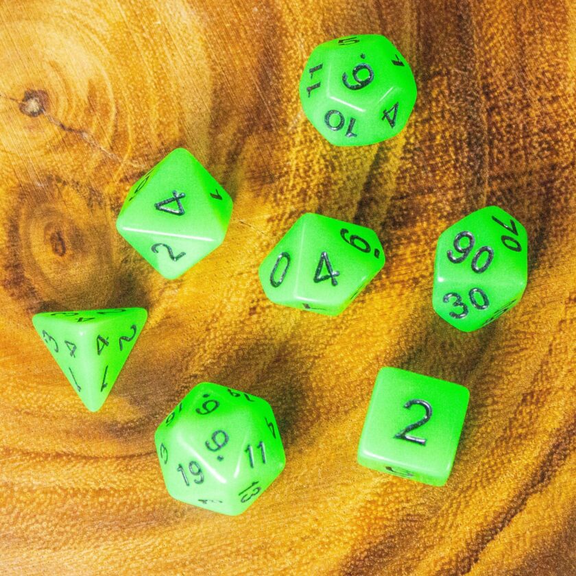 Green Glow In The Dark Dice - Image 5