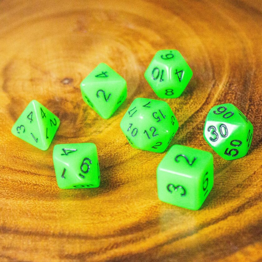 Green Glow In The Dark Dice - Image 6