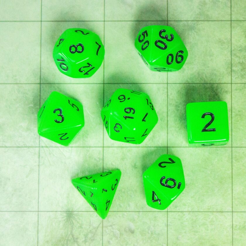 Green Glow In The Dark Dice - Image 7