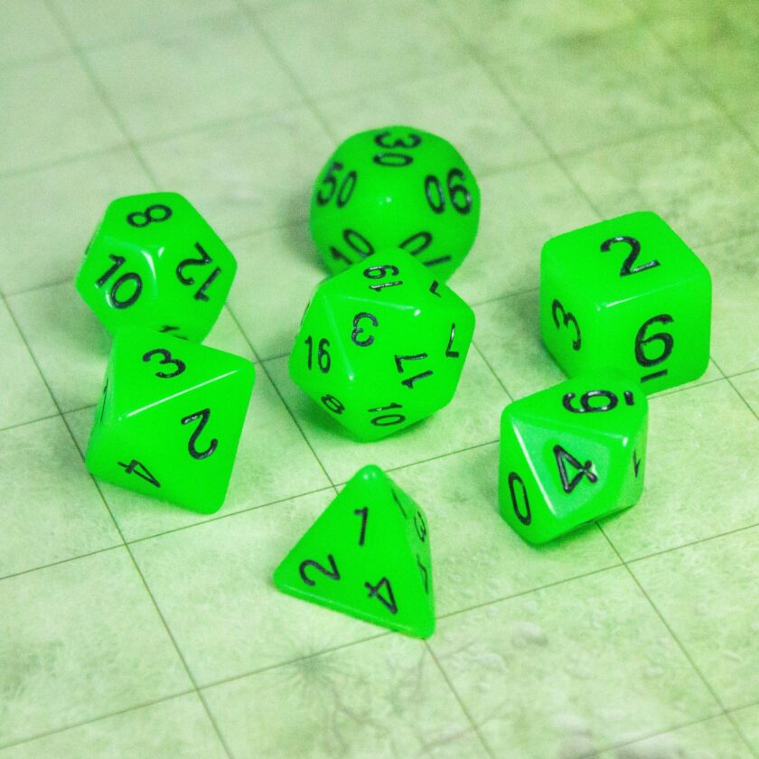 Green Glow In The Dark Dice - Image 8