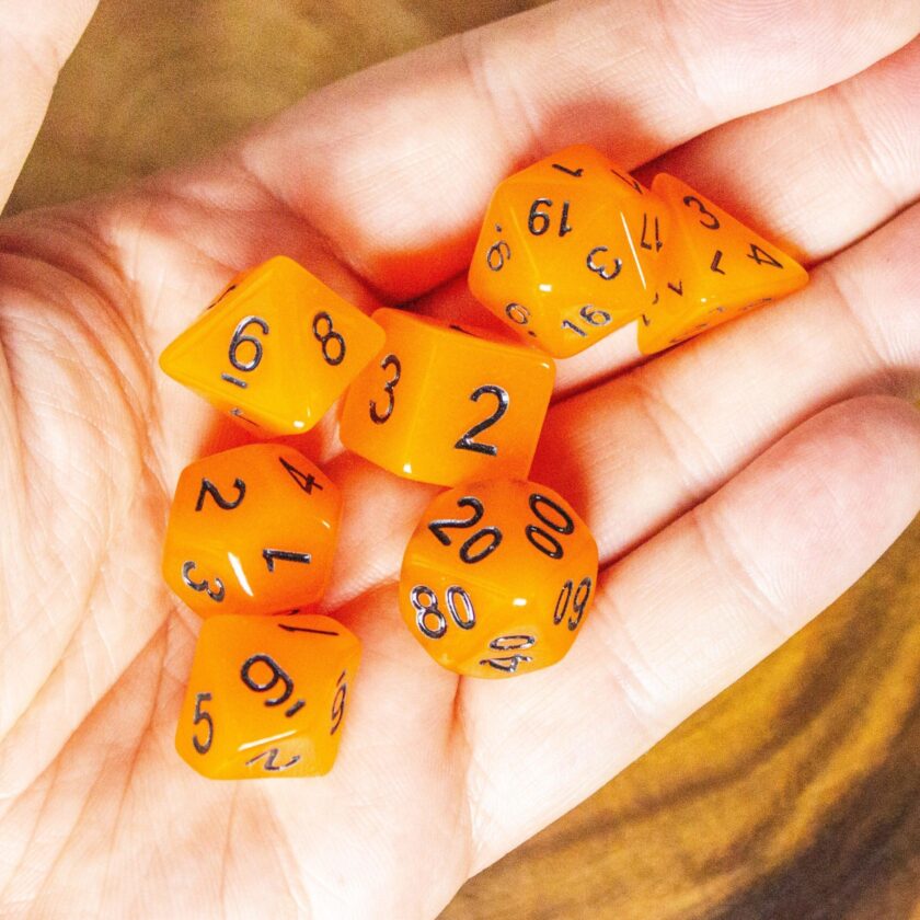 Orange Glow In The Dark Dice - Image 5