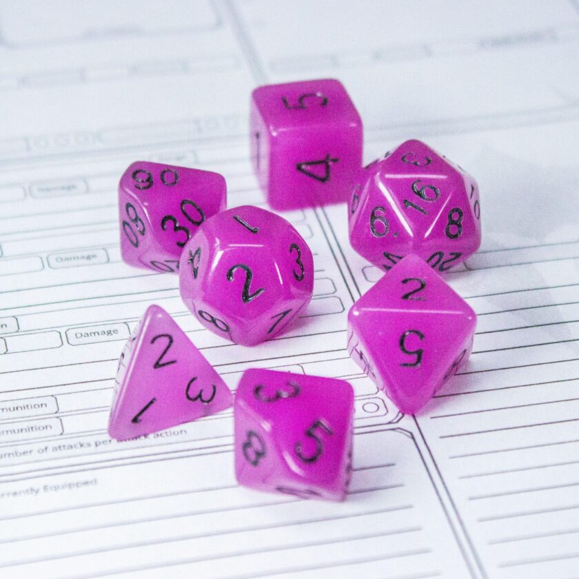 Purple Glow In The Dark Dice - Image 5