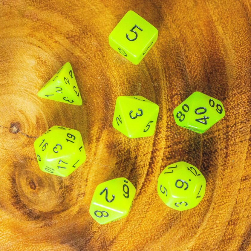 Yellow Glow In The Dark Dice - Image 4