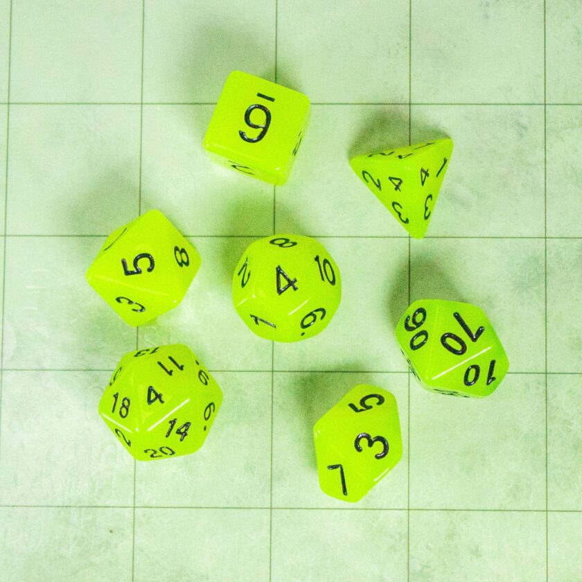 Yellow Glow In The Dark Dice - Image 7