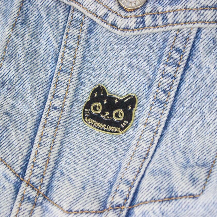 Motherfluffer Black Cat Pin - Image 7