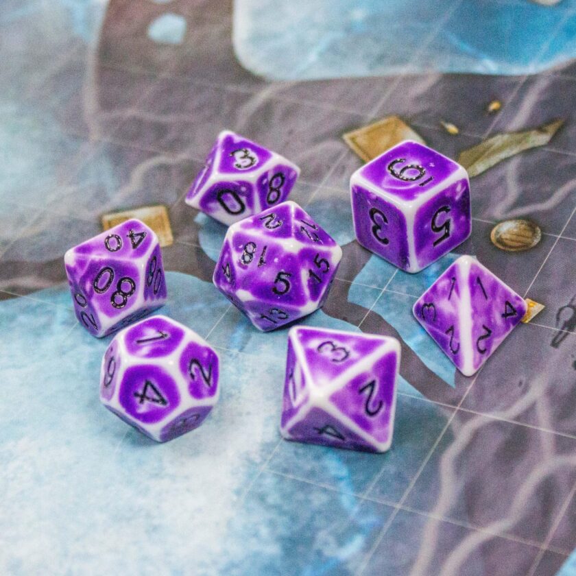 Archaic Light Purple Dice Set - Image 4