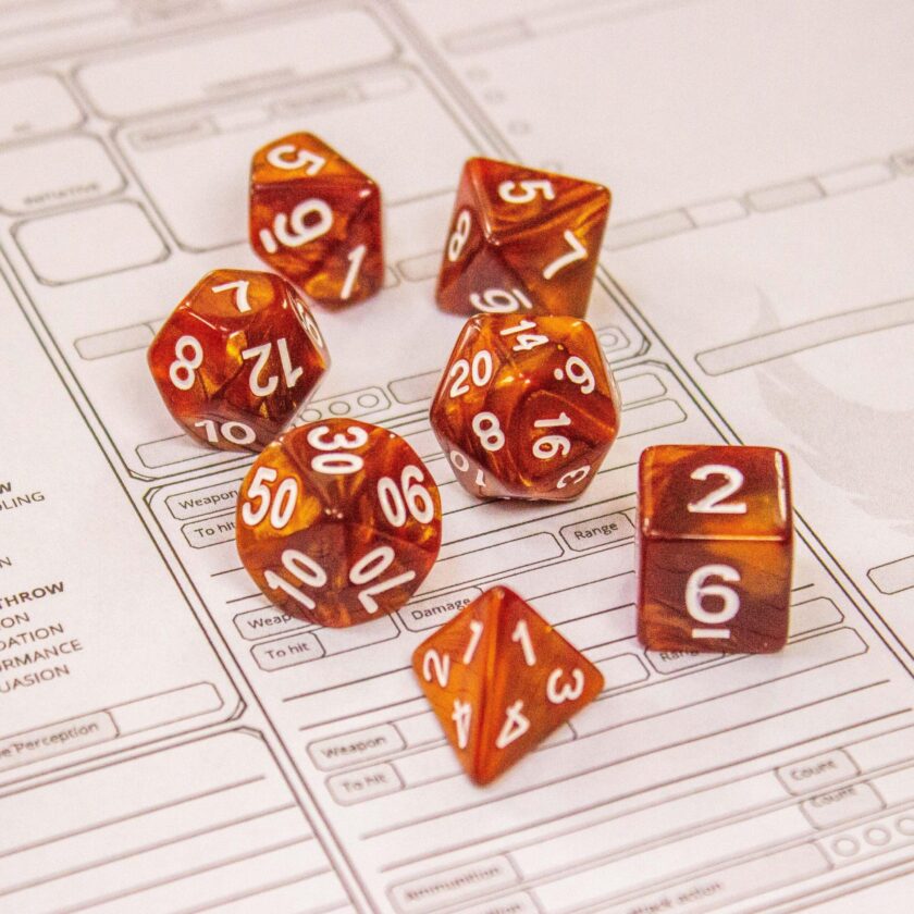 Pearl Brown Dice - Image 3