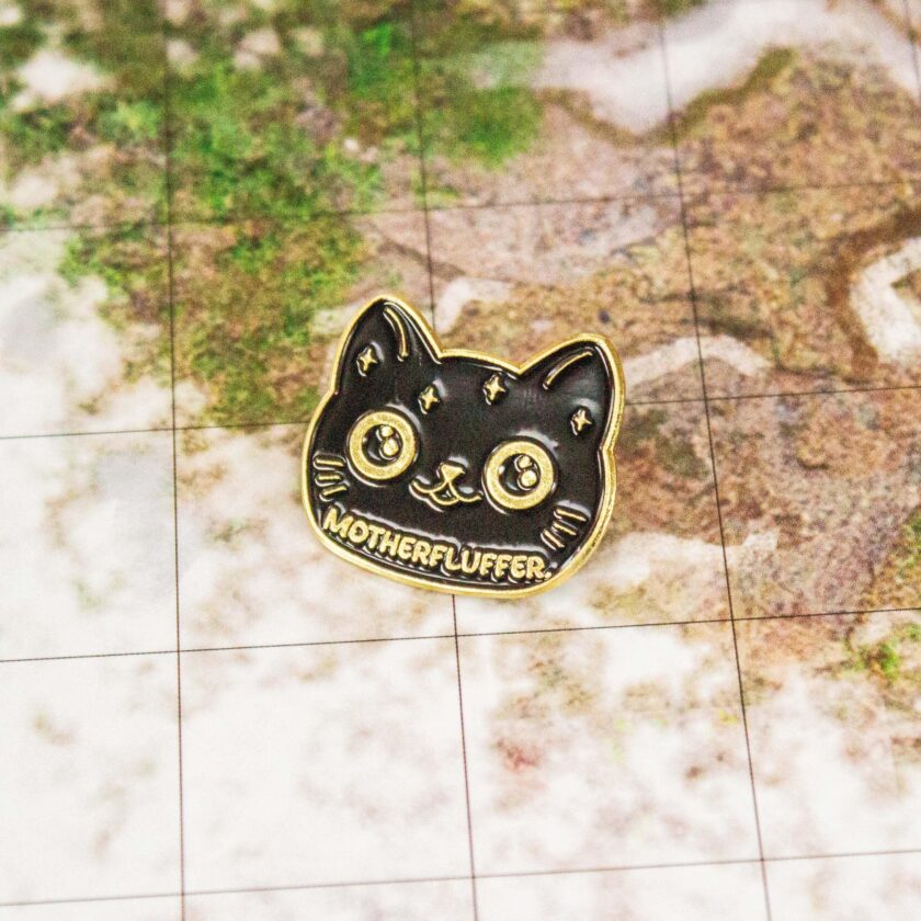 Motherfluffer Black Cat Pin