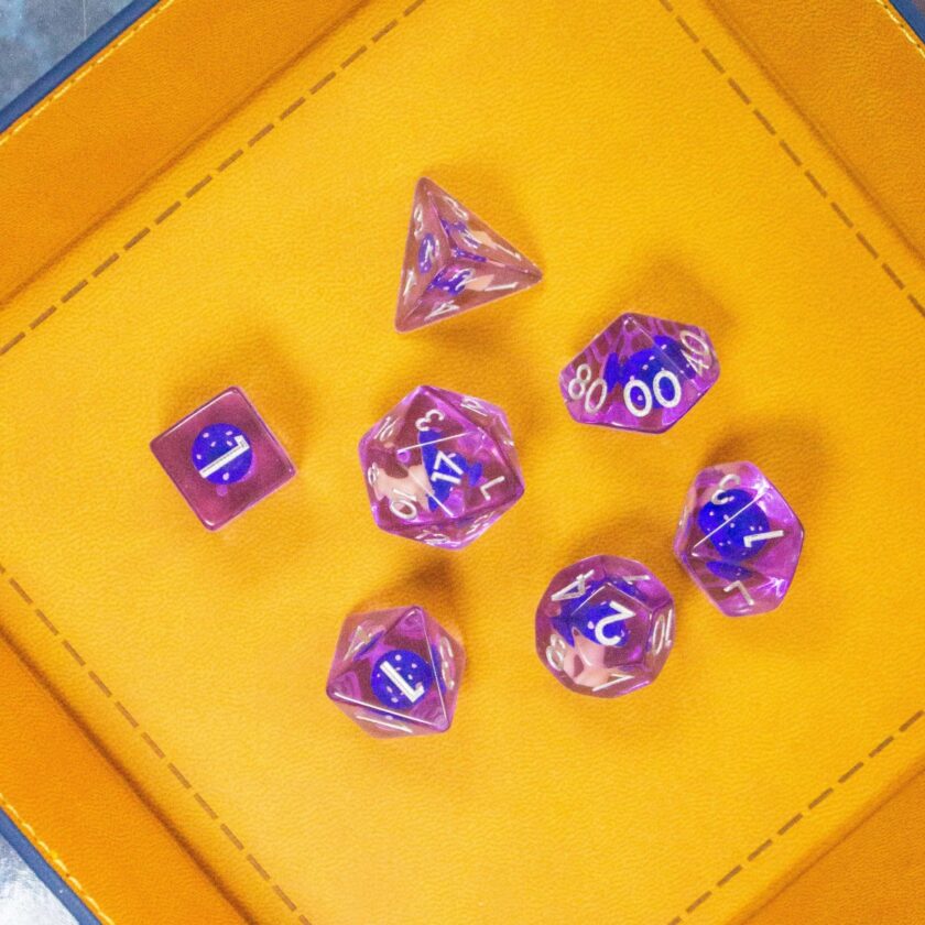 Purple Blue Mushroom Dice Set - Image 8