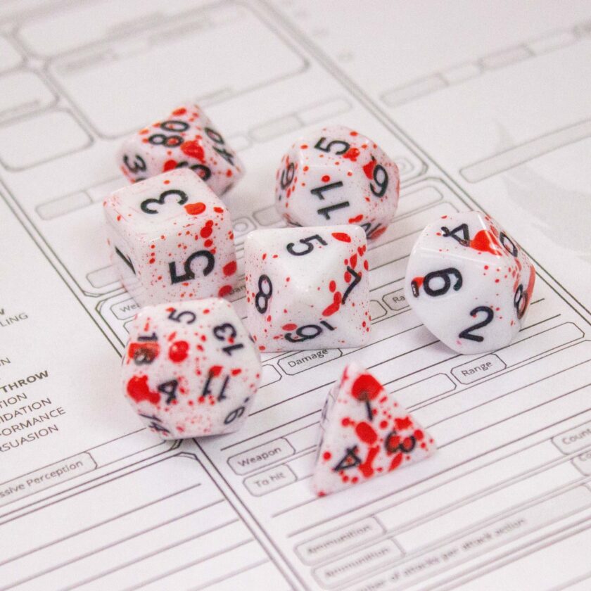 Red Splatter Red Dice - Image 2