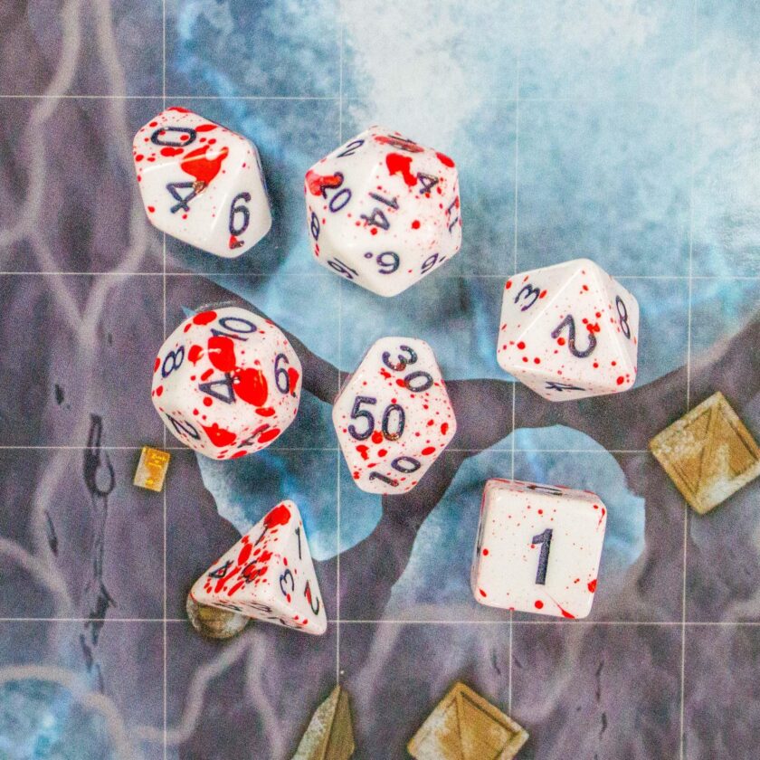 Red Splatter Red Dice