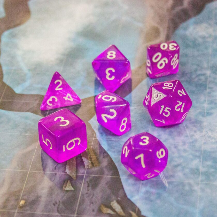 Transparent Purple Dice